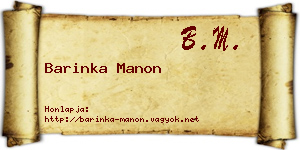 Barinka Manon névjegykártya